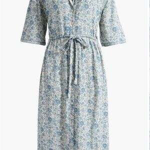Faherty Island Times Tie Waist Midi Dress-Large